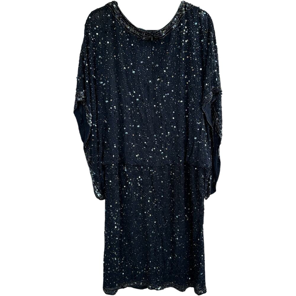 VTG PATRA Silk Sequin Gown 18W Special Occasion‎ Dress Formal Glam Party Elegant